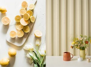 Jotun 12136 Gentle Yellow - og friske sitroner