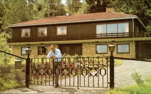 Brunt hus 70-tal