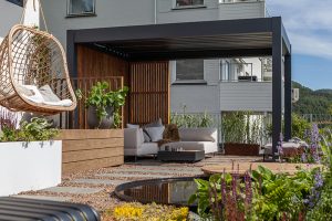 Pergola beiset med Trebitt terrassebeis i fargen
