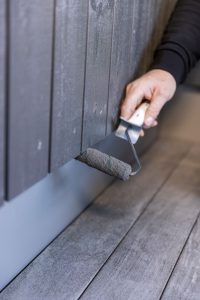 Endeved males etter kledning er montert